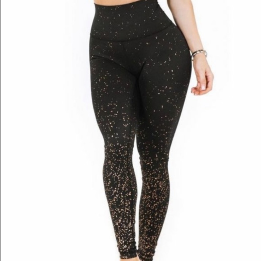 Buffbunny Black and Rose Gold Splatter Matching Set